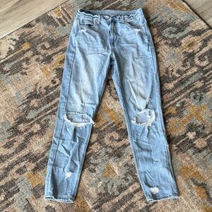 American Eagle Outfitters Light Blue Ripped Skinny Jeans